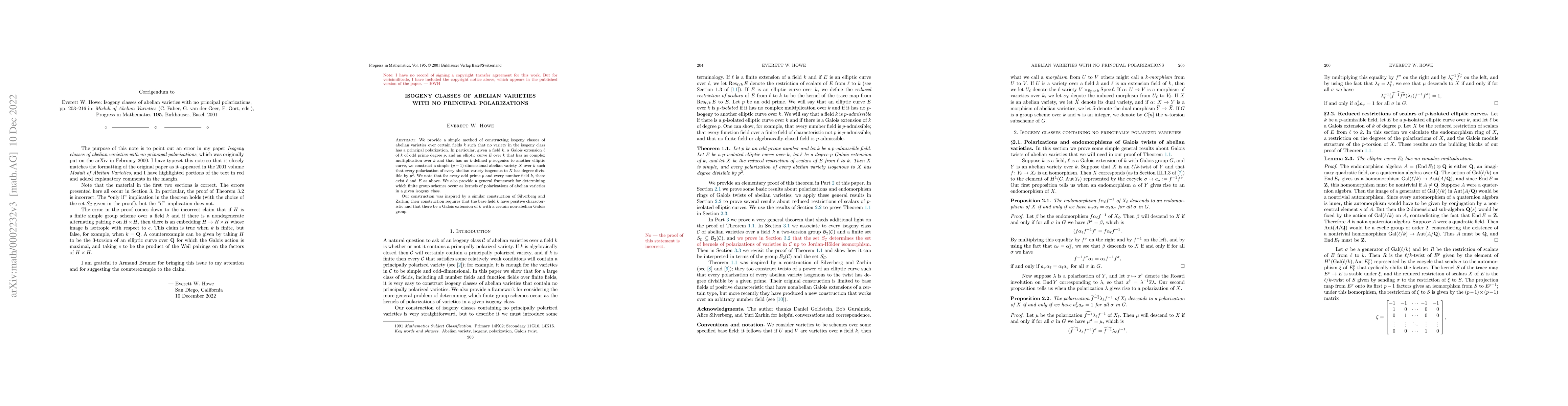 Thumbnail for Isogeny classes of abelian varieties with no principal polarizations
