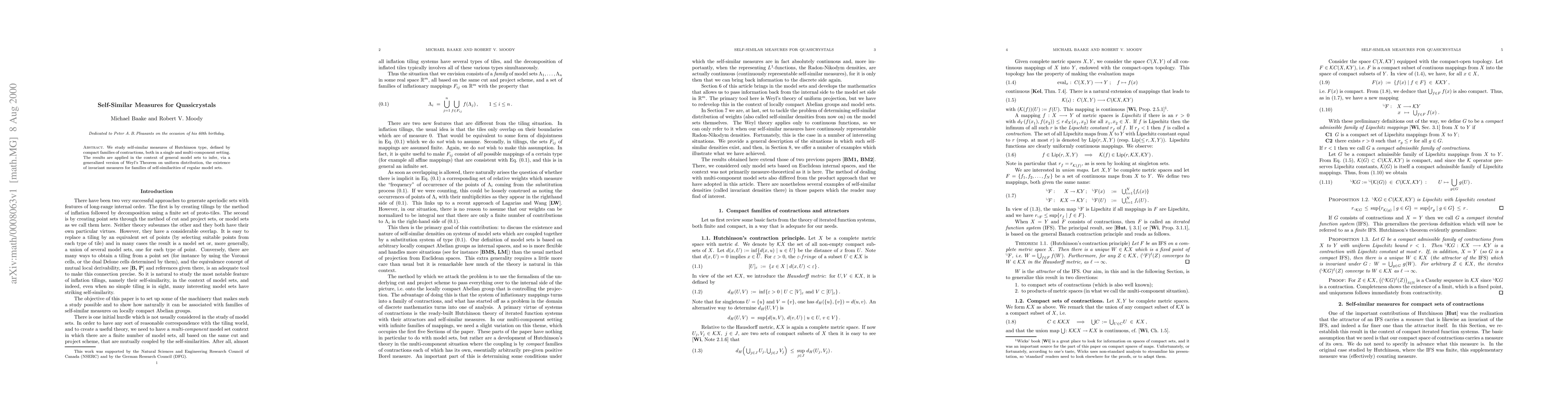 Thumbnail for Self-Similar Measures for Quasicrystals