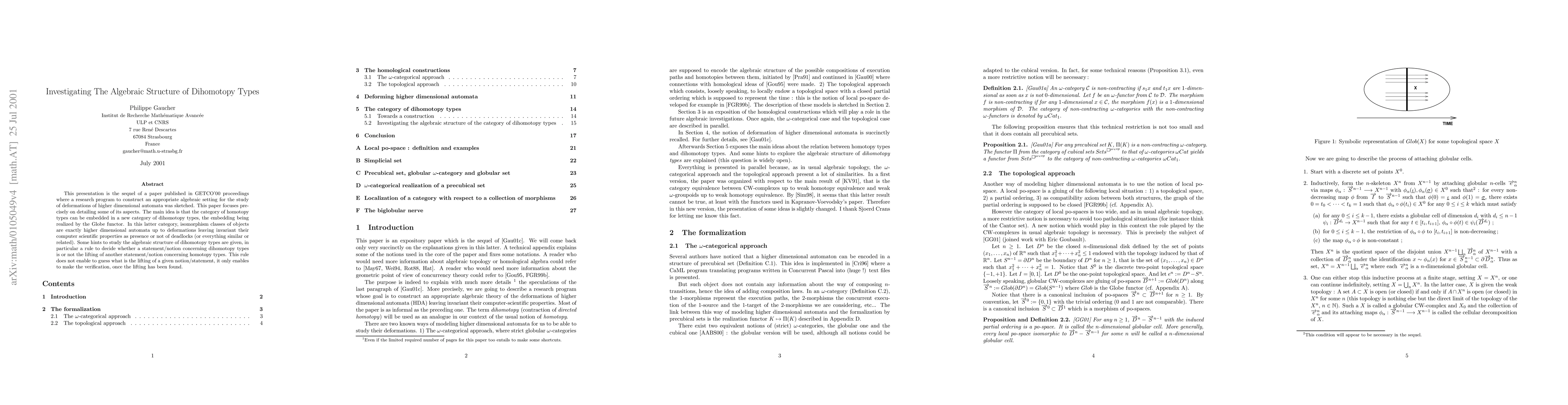 Thumbnail for Investigating The Algebraic Structure of Dihomotopy Types