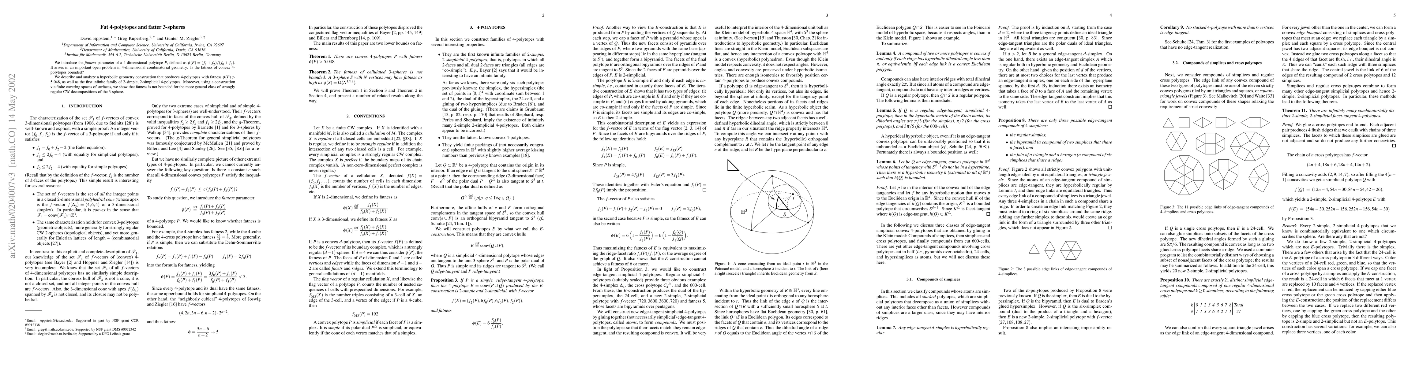 Thumbnail for Fat 4-polytopes and fatter 3-spheres