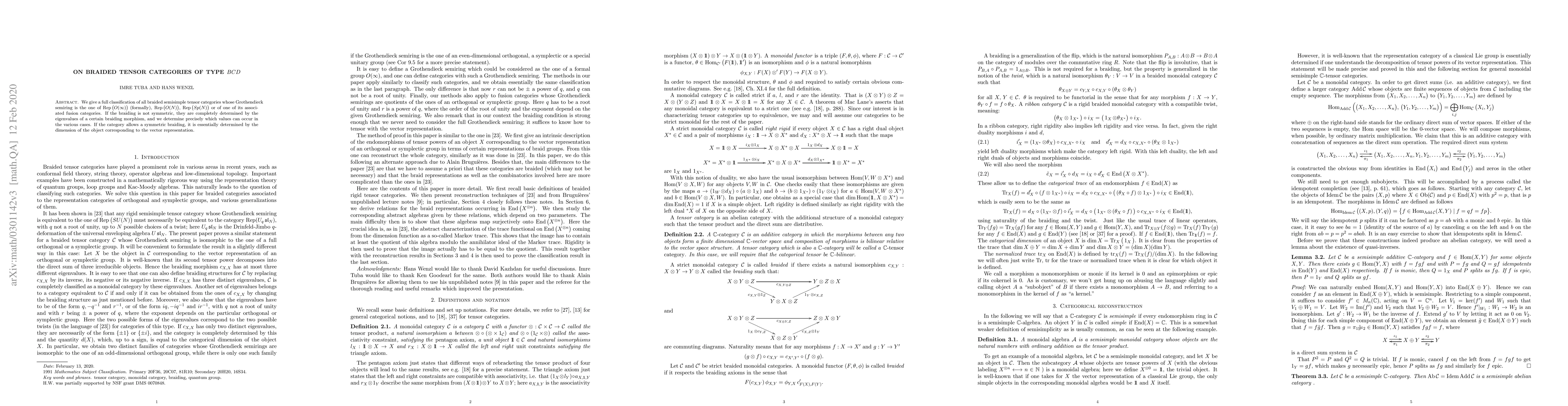 Thumbnail for On braided tensor categories of type BCD