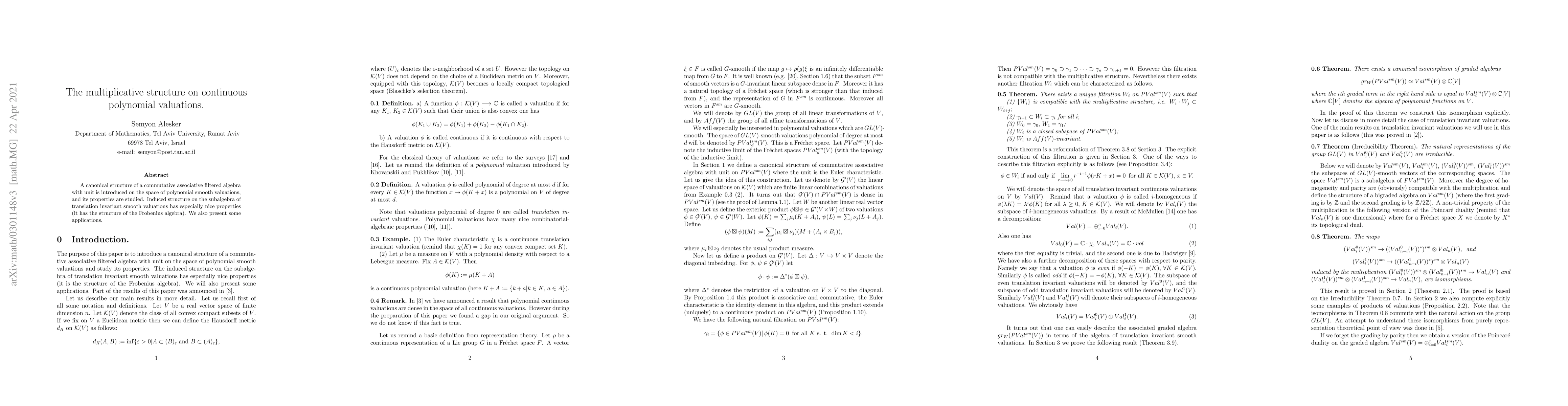 Thumbnail for The multiplicative structure on polynomial continuous valuations