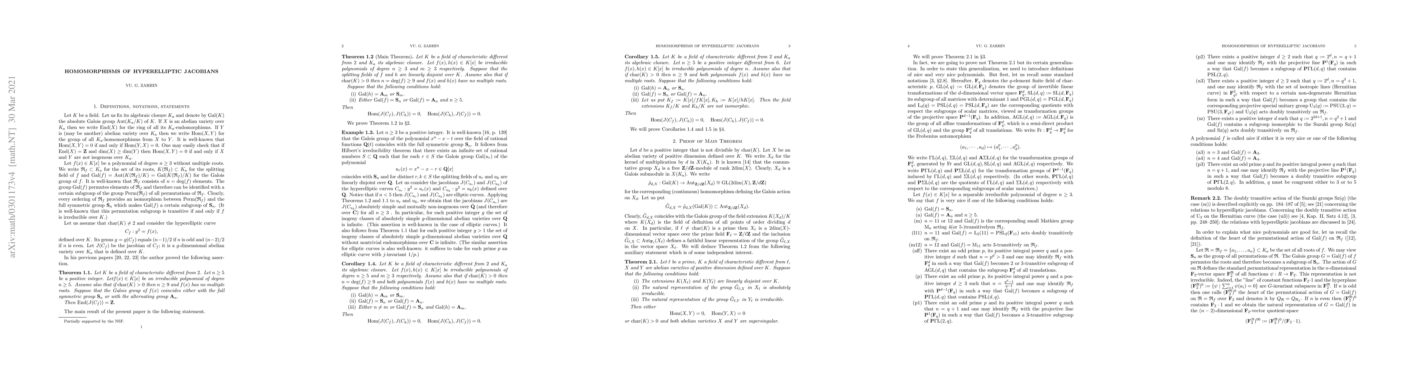Thumbnail for Homomorphisms of hyperelliptic jacobians