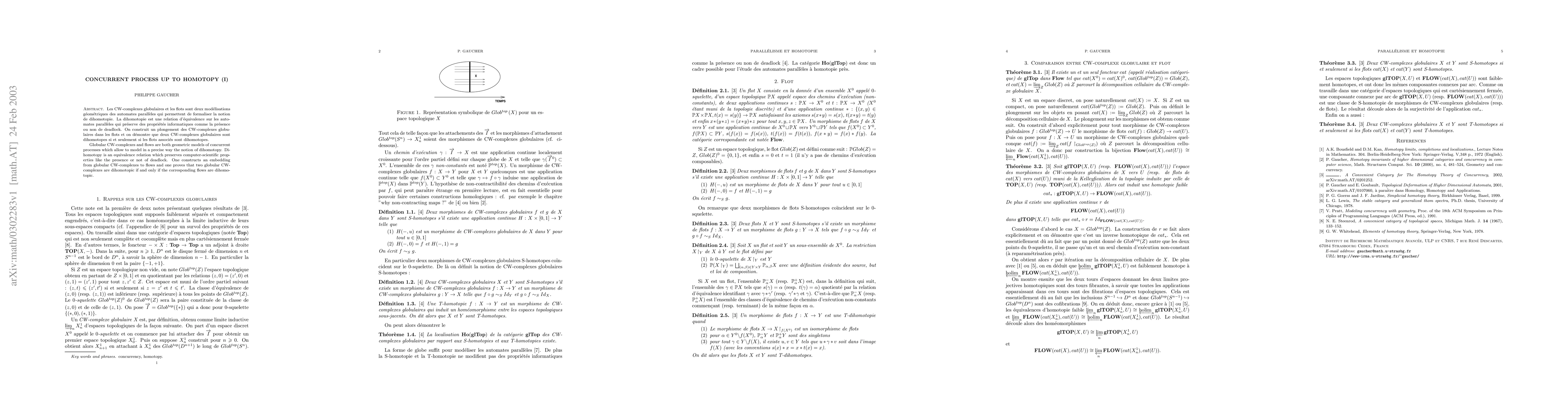 Thumbnail for Concurrent Process up to Homotopy (I)
