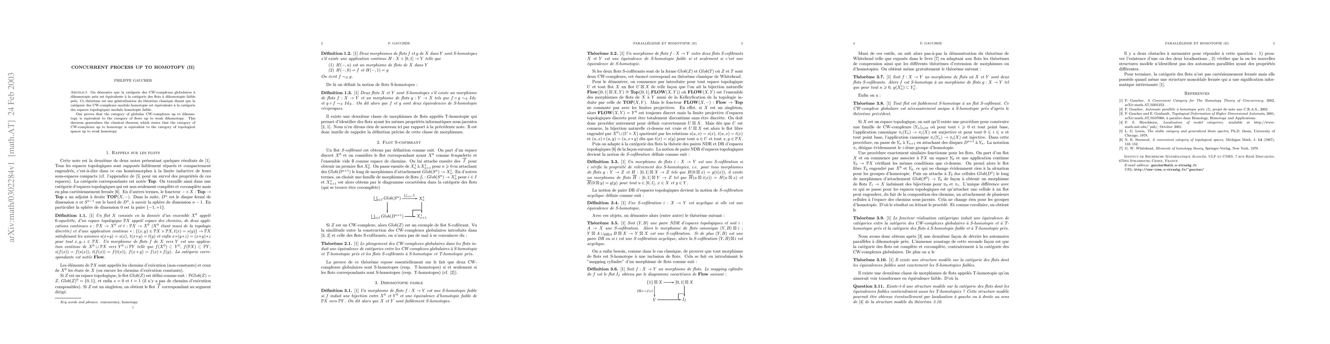 Thumbnail for Concurrent Process up to Homotopy (II)