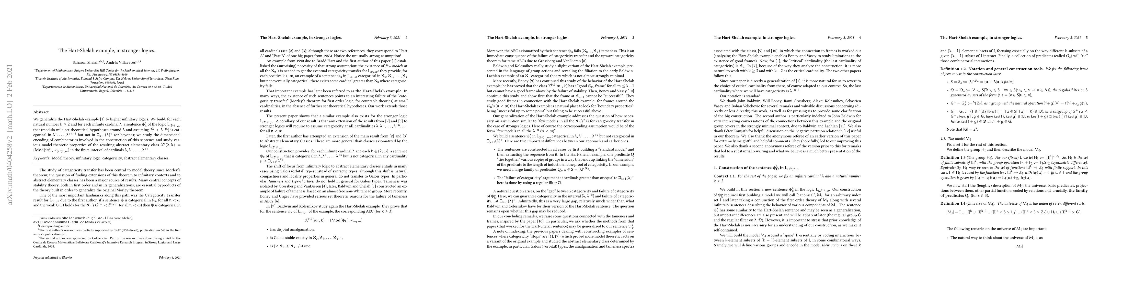 Thumbnail for The Hart-Shelah example, in stronger logics