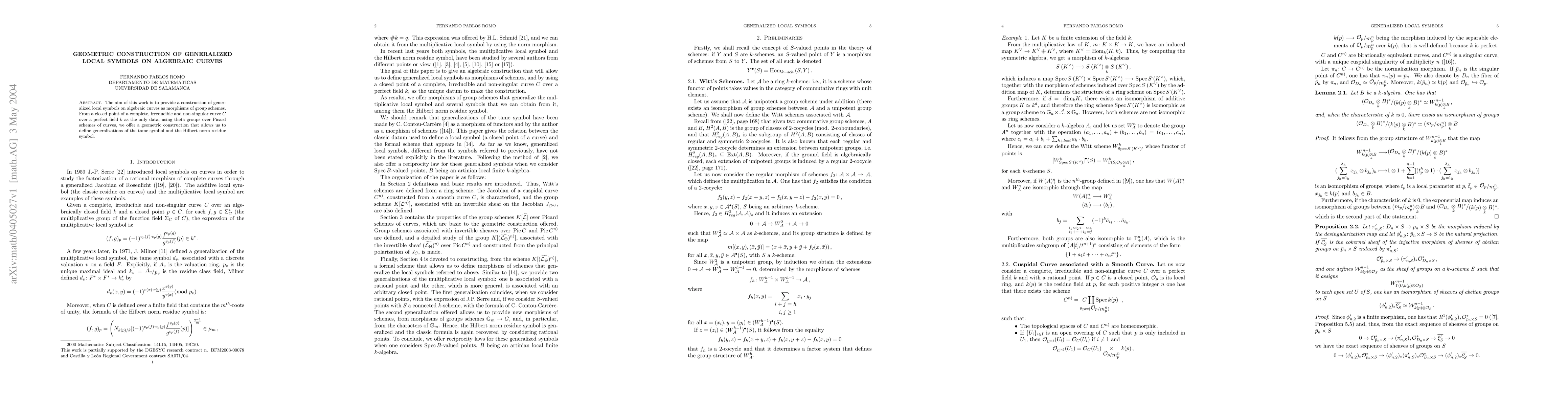 Thumbnail for Geometric Construction of Generalized Local Symbols on Algebraic Curves