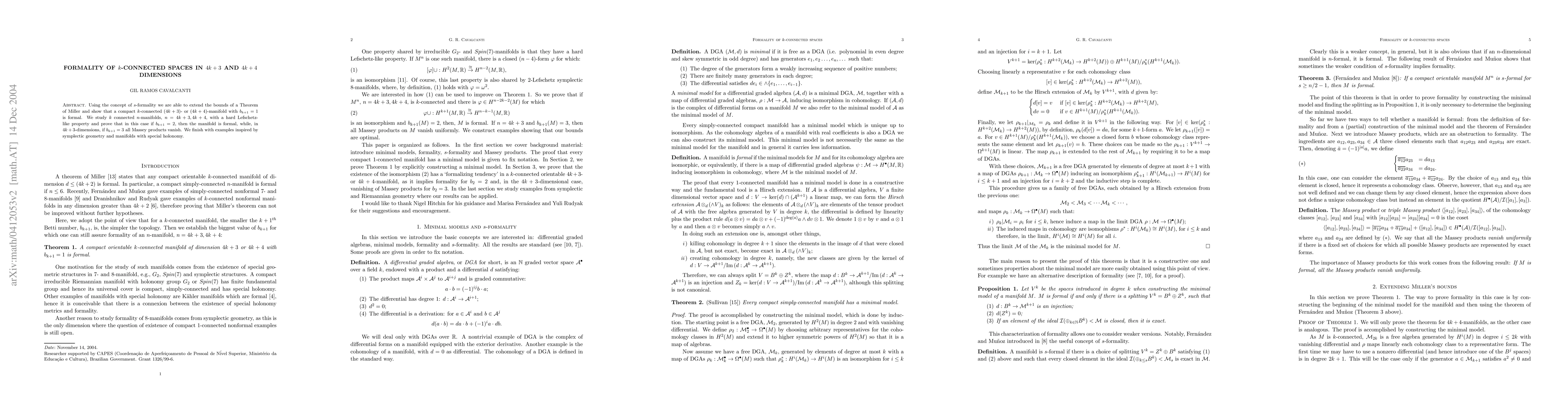 Thumbnail for Formality of k-connected spaces in 4k+3 and 4k+4 dimensions