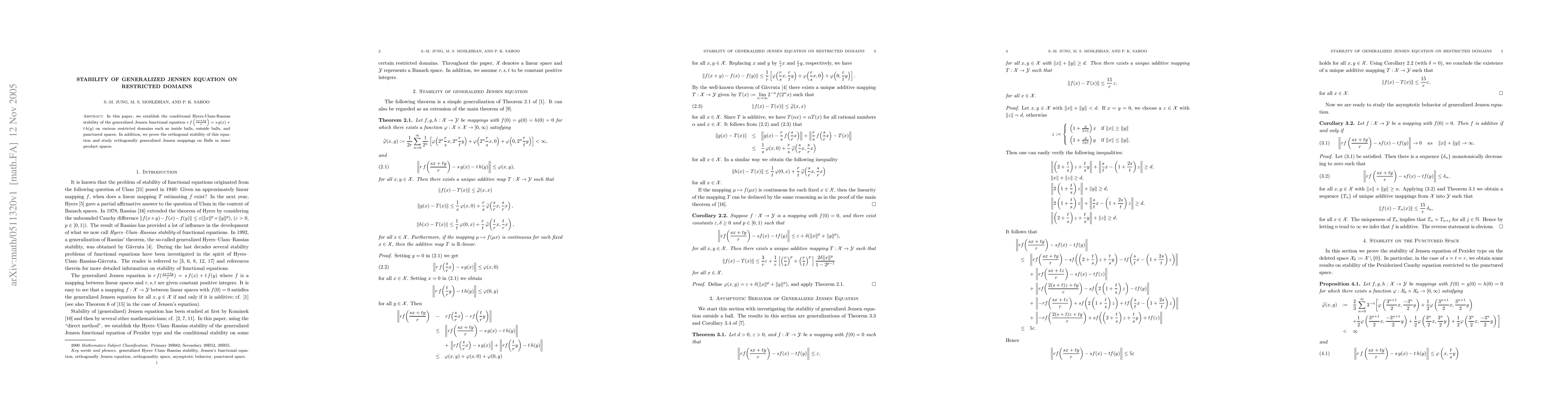 Thumbnail for Stability of Generalized Jensen Equation on Restricted Domains