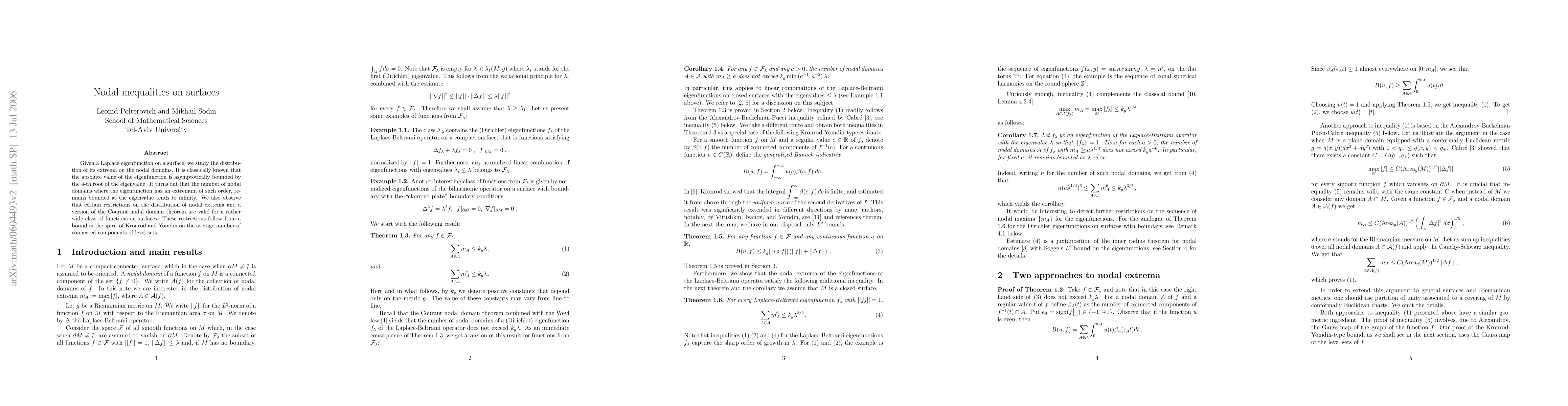 Thumbnail for Nodal inequalities on surfaces