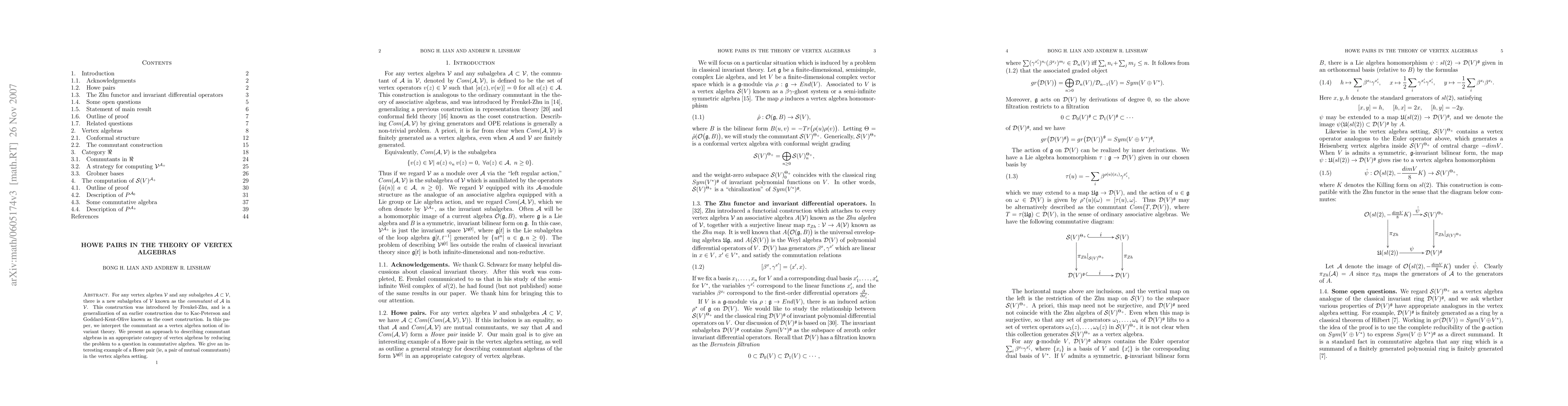 Thumbnail for Howe Pairs in the Theory of Vertex Algebras
