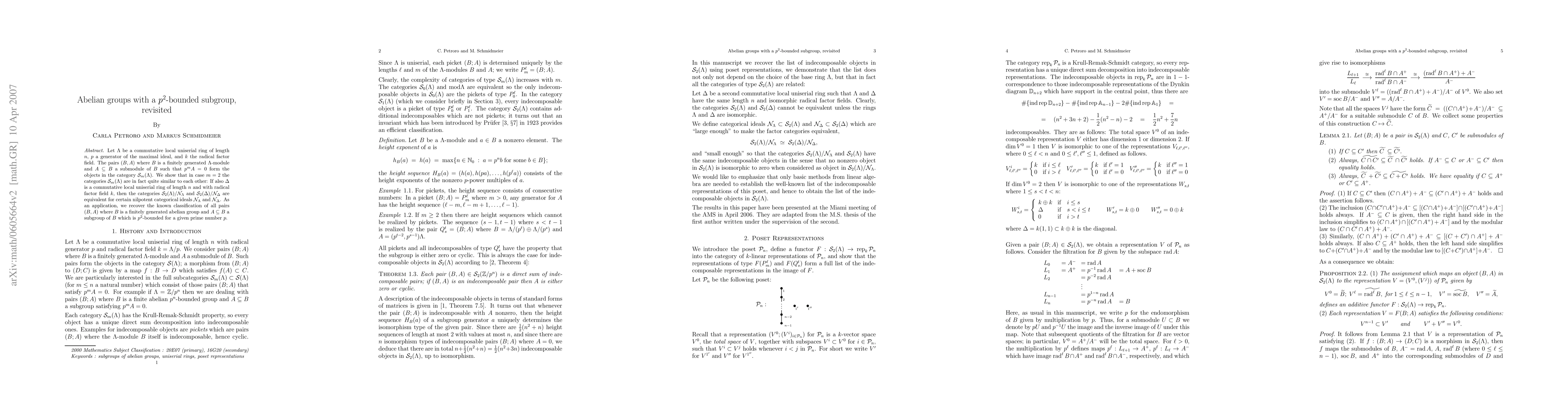 Thumbnail for Abelian groups with a $p^2$-bounded subgroup, revisited