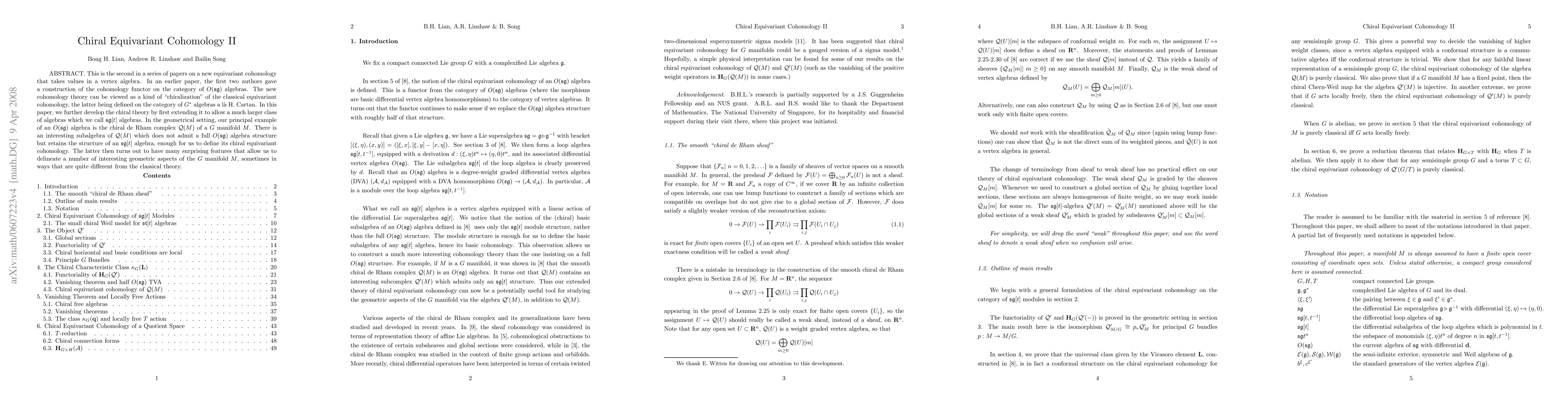 Thumbnail for Chiral Equivariant Cohomology II