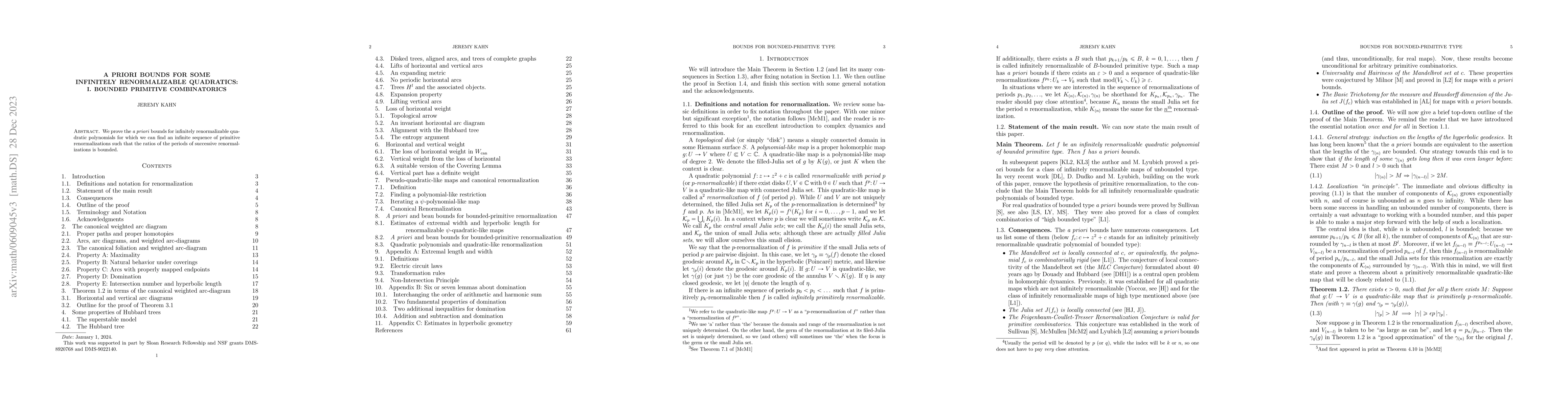 Thumbnail for A priori bounds for some infinitely renormalizable quadratics: I.
  Bounded primitive combinatorics