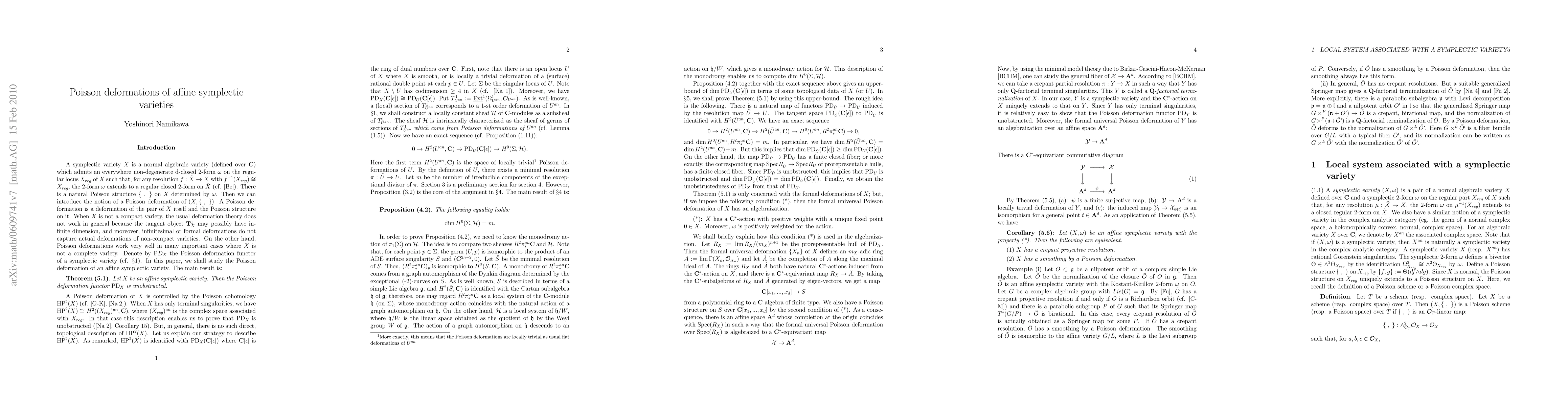 Thumbnail for Poisson deformations of affine symplectic varieties