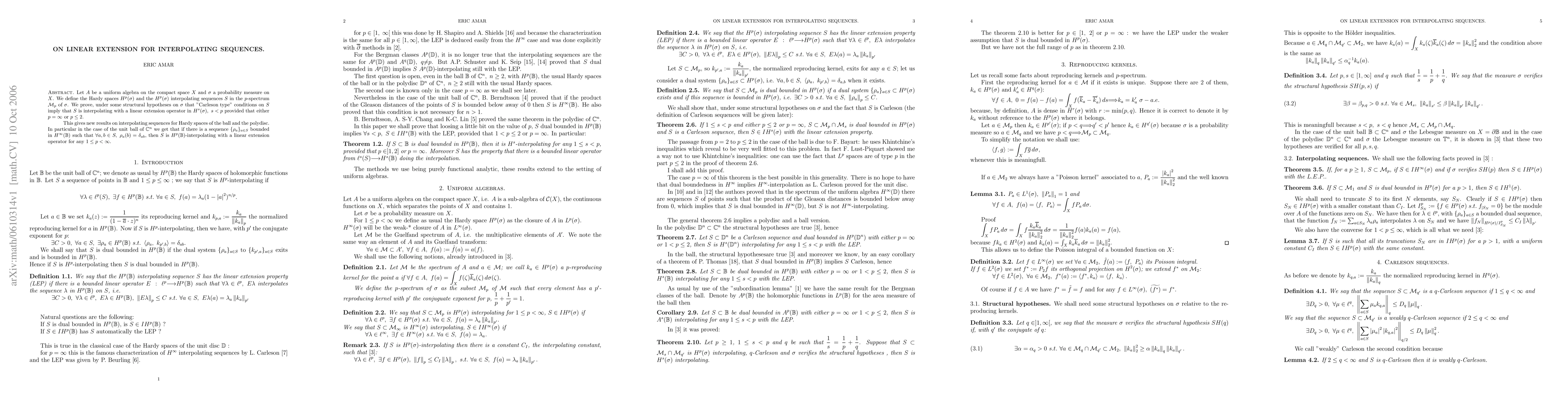 Thumbnail for On linear extension for interpolating sequences