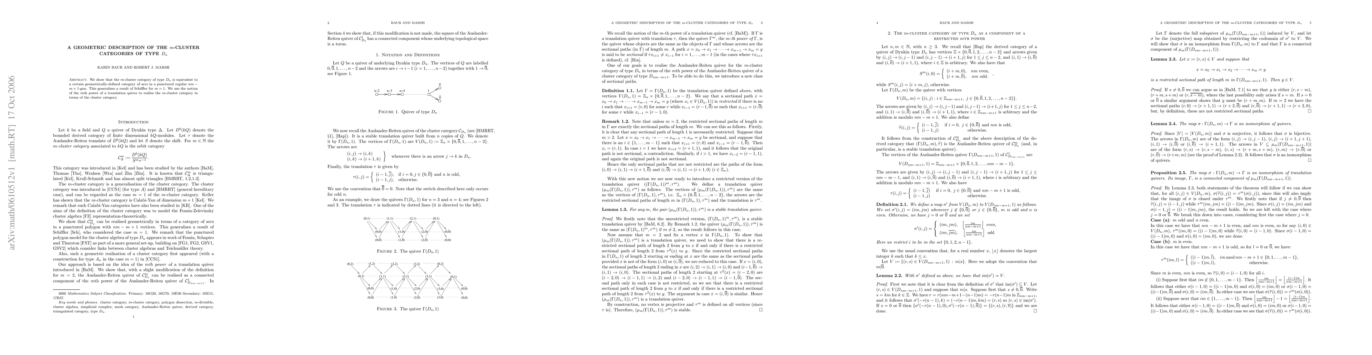 Thumbnail for A geometric description of the m-cluster categories of type D_n
