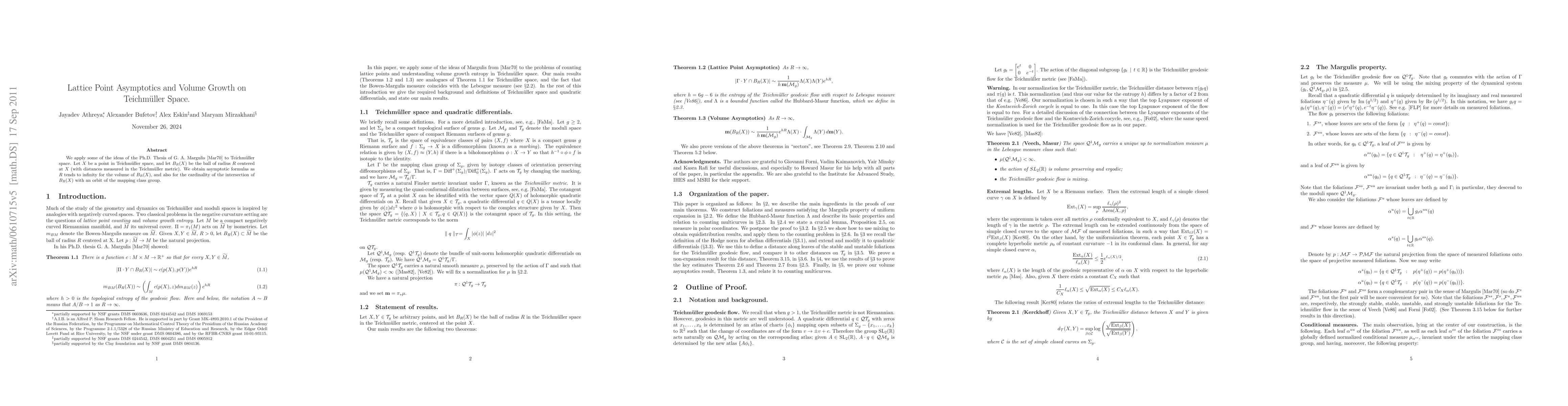 Thumbnail for Lattice Point Asymptotics and Volume Growth on Teichmuller space