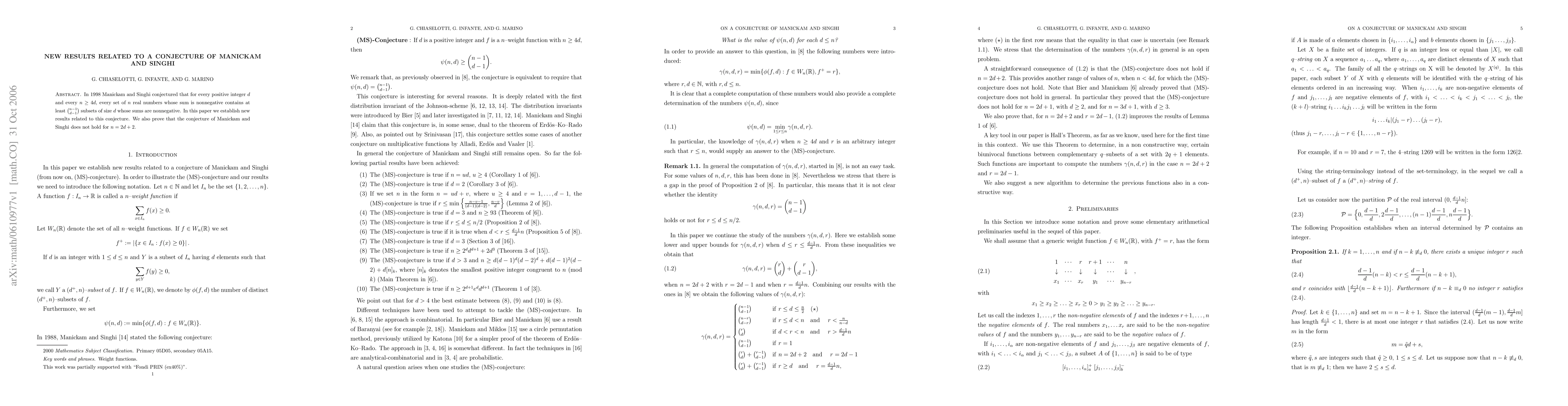 Thumbnail for New results related to a conjecture of Manickam and Singhi
