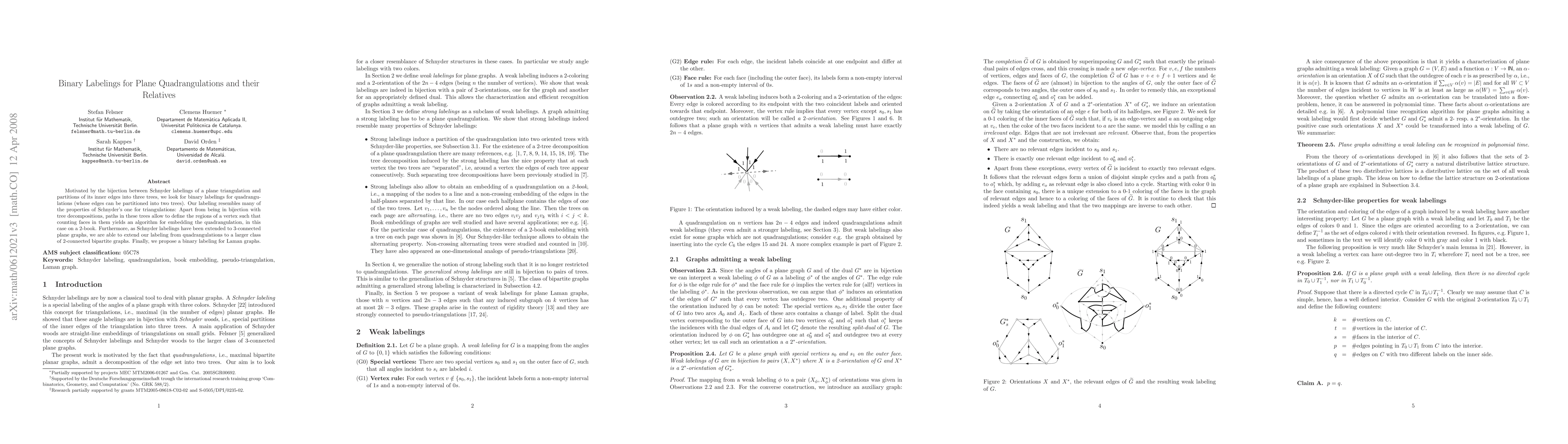Thumbnail for Binary Labelings for Plane Quadrangulations and their Relatives