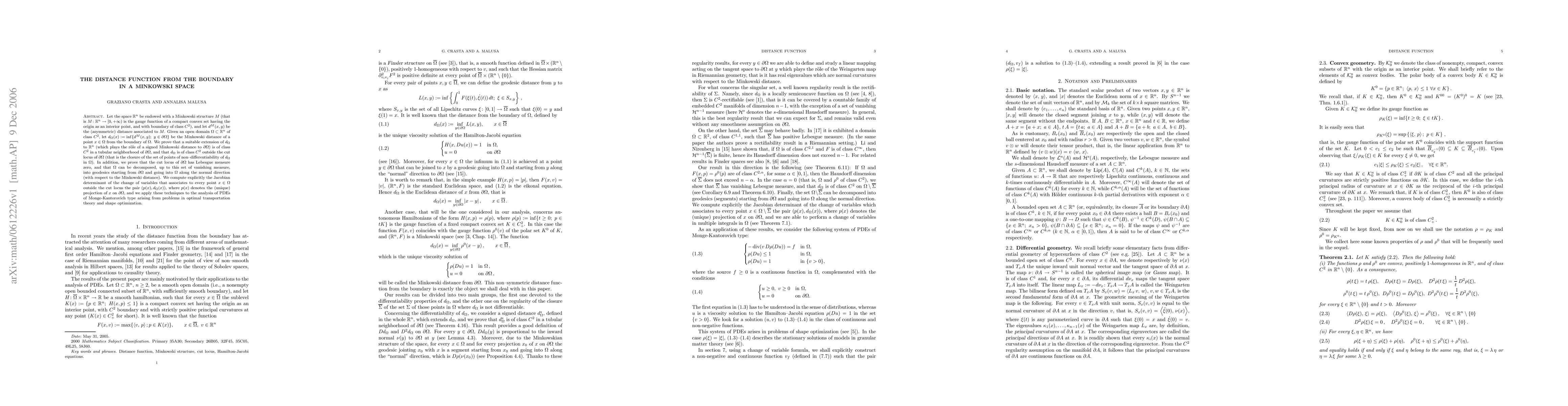 Thumbnail for The distance function from the boundary in a Minkowski space