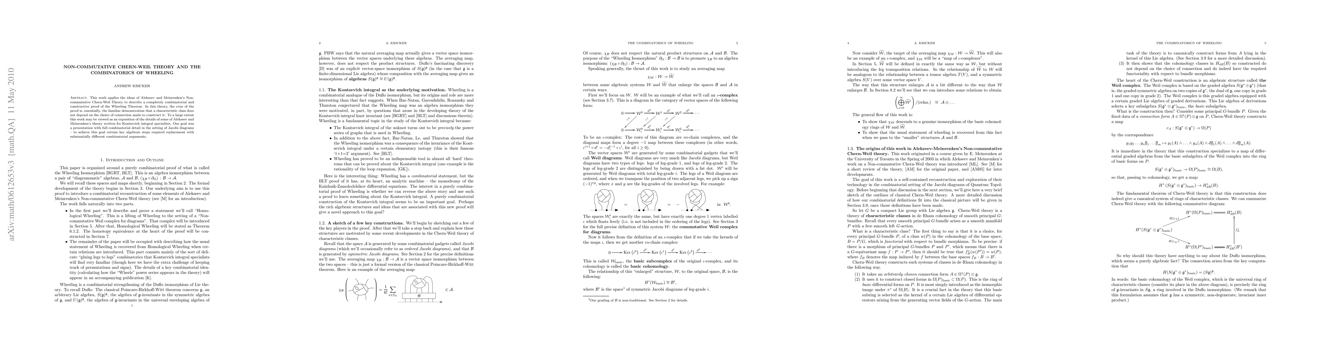 Thumbnail for Non-commutative Chern-Weil Theory and the Combinatorics of Wheeling
