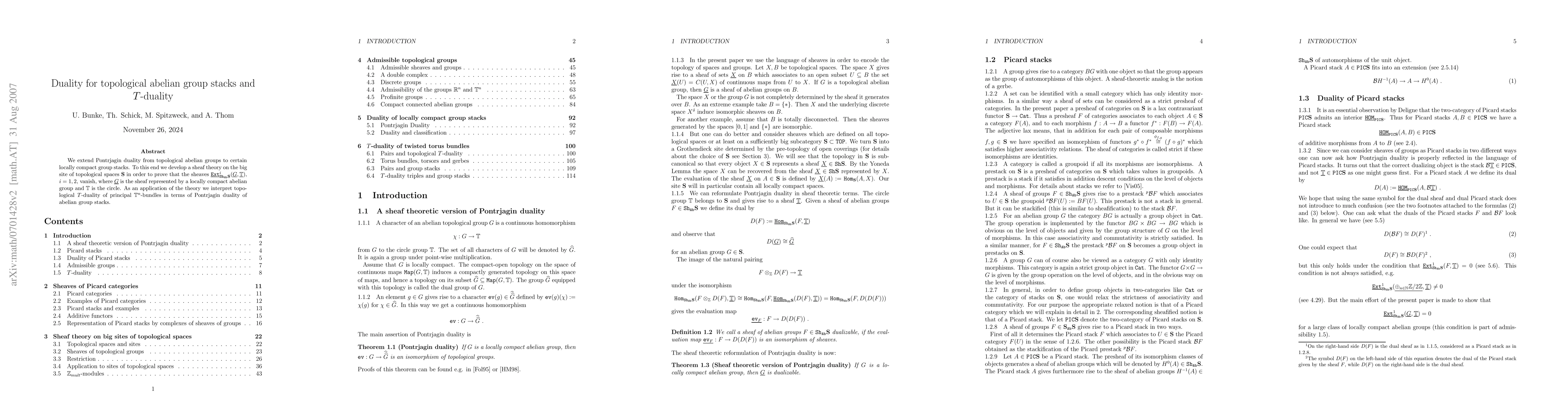 Thumbnail for Duality for topological abelian group stacks and T-duality