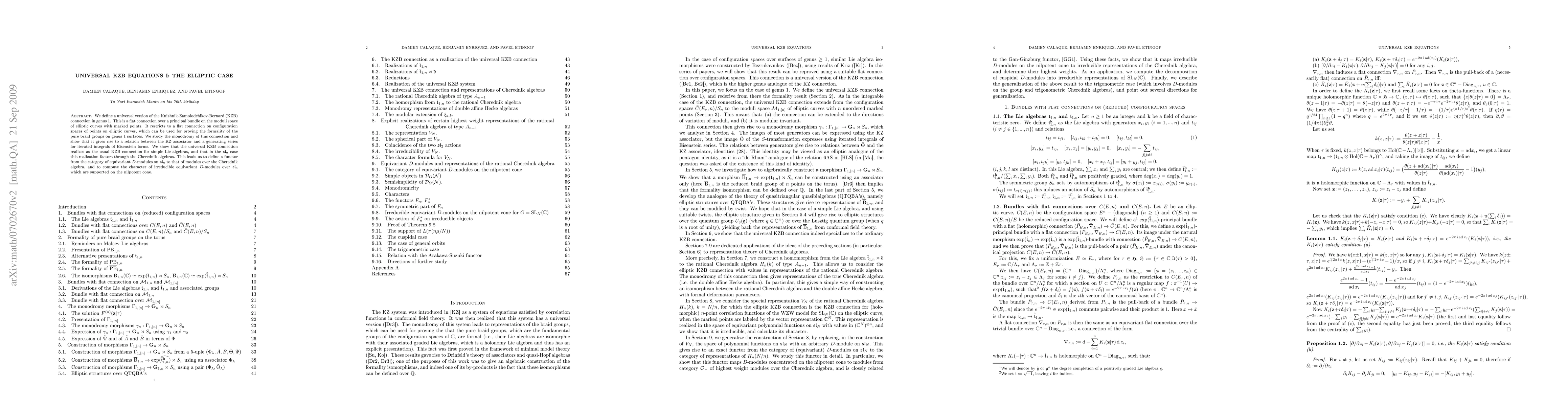 Thumbnail for Universal KZB equations I: the elliptic case