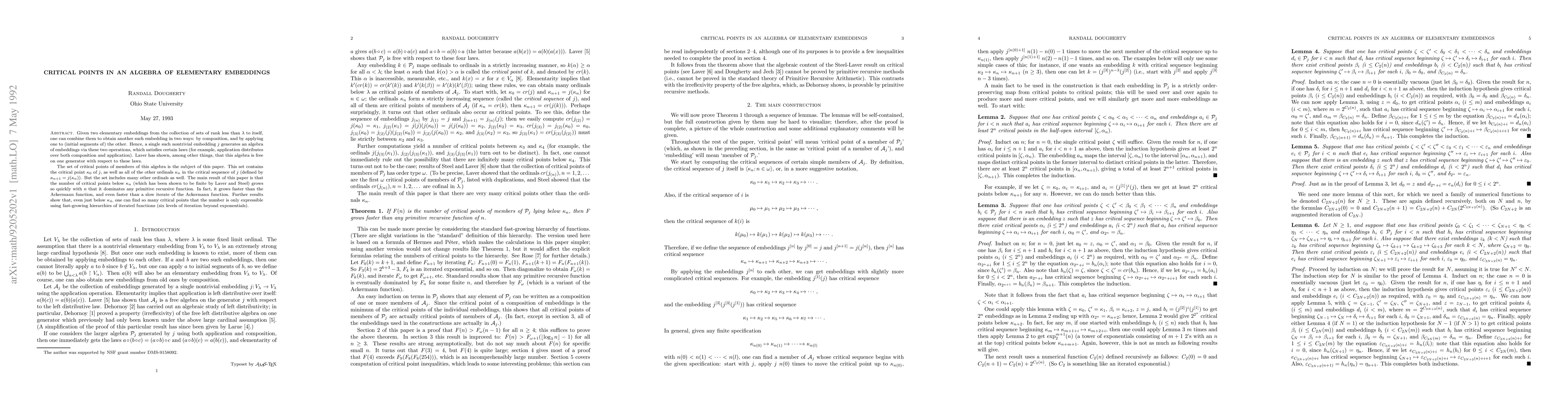 Thumbnail for Critical points in an algebra of elementary embeddings