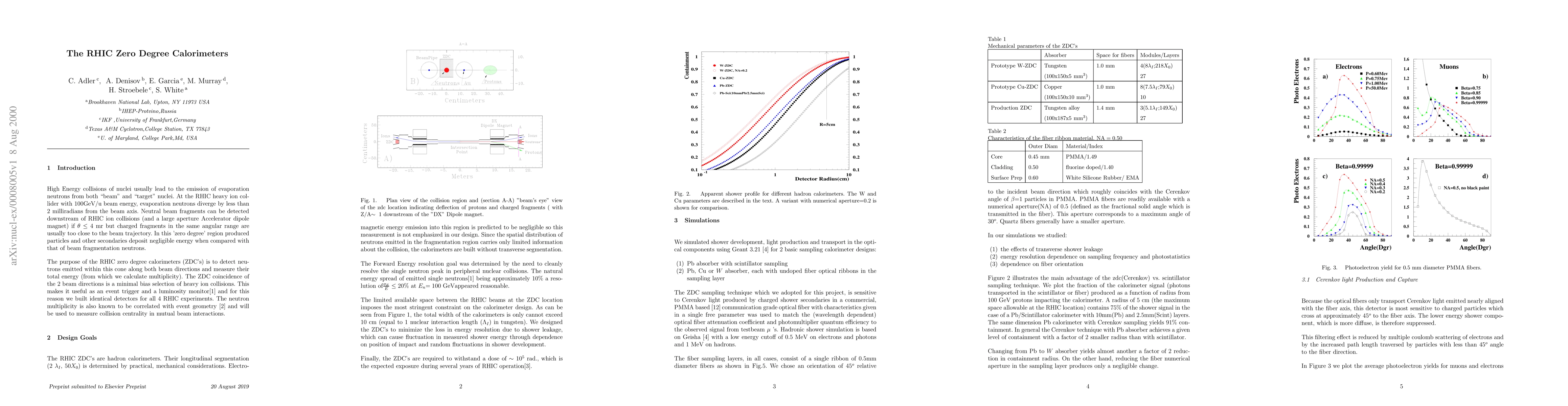 Thumbnail for The RHIC Zero Degree Calorimeter