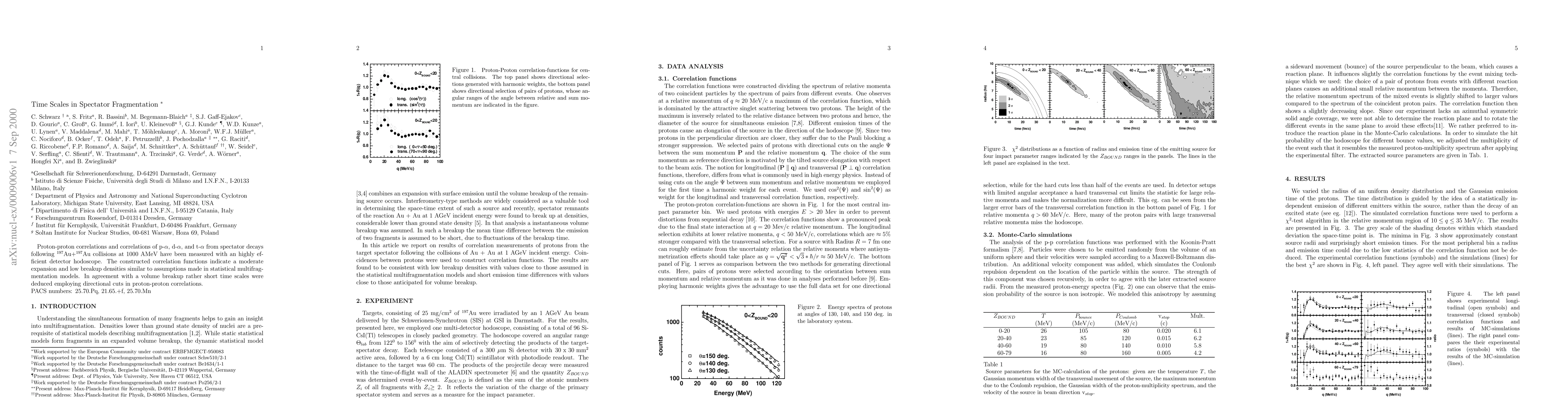 Thumbnail for Time Scales in Spectator Fragmentation