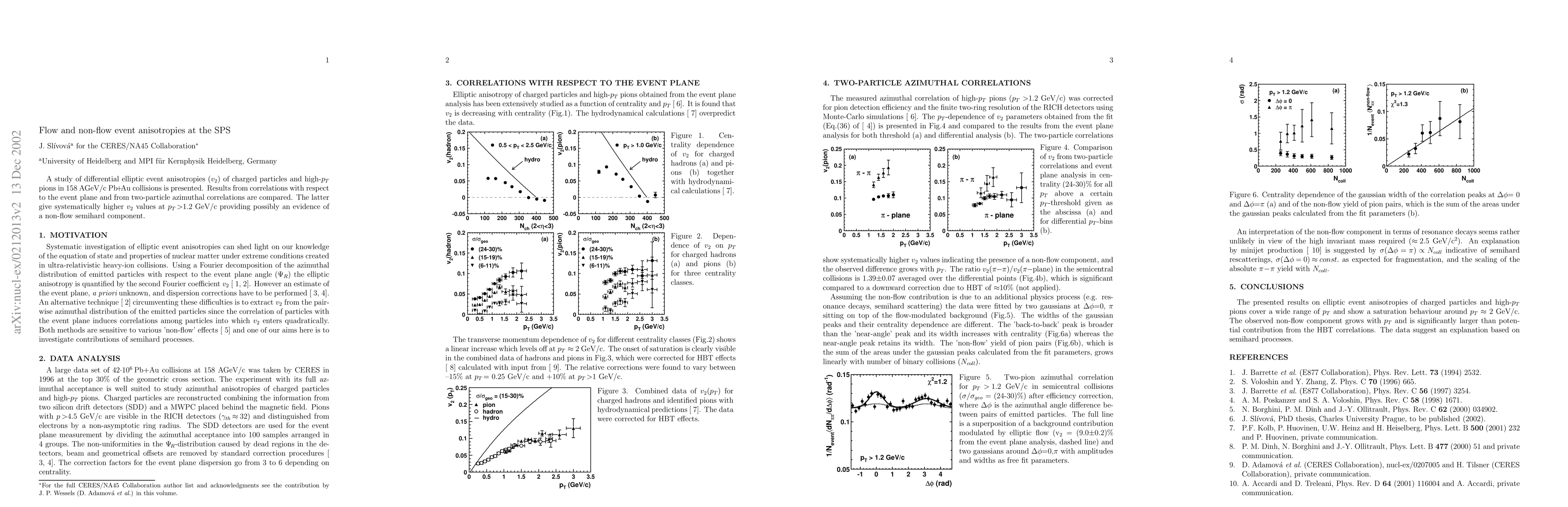 Thumbnail for Flow and non-flow event anisotropies at the SPS