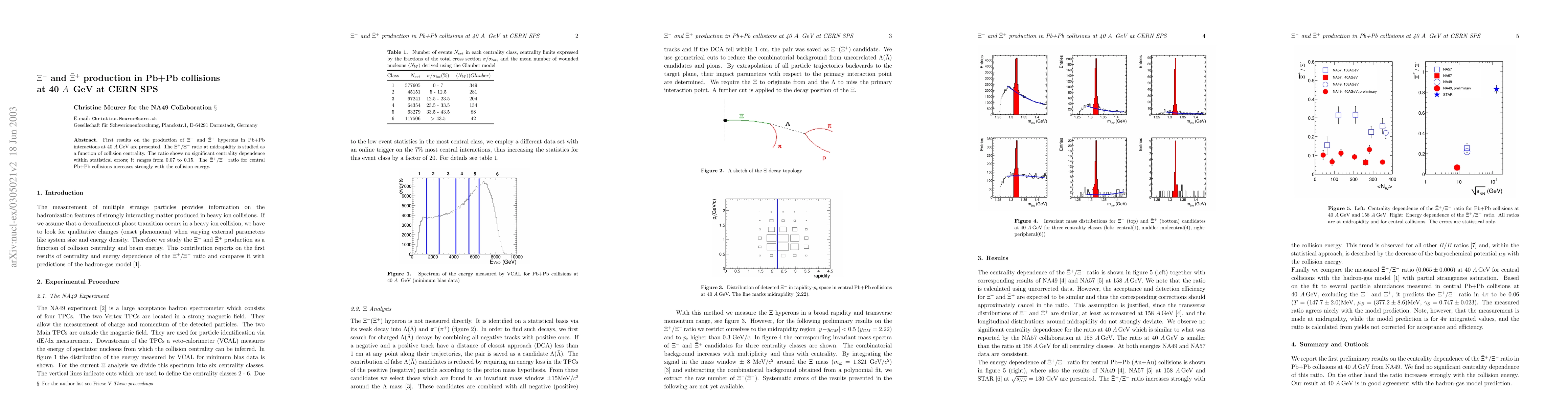 Thumbnail for Xi and AntiXi production in Pb+Pb collisions at 40 AGeV at CERN SPS