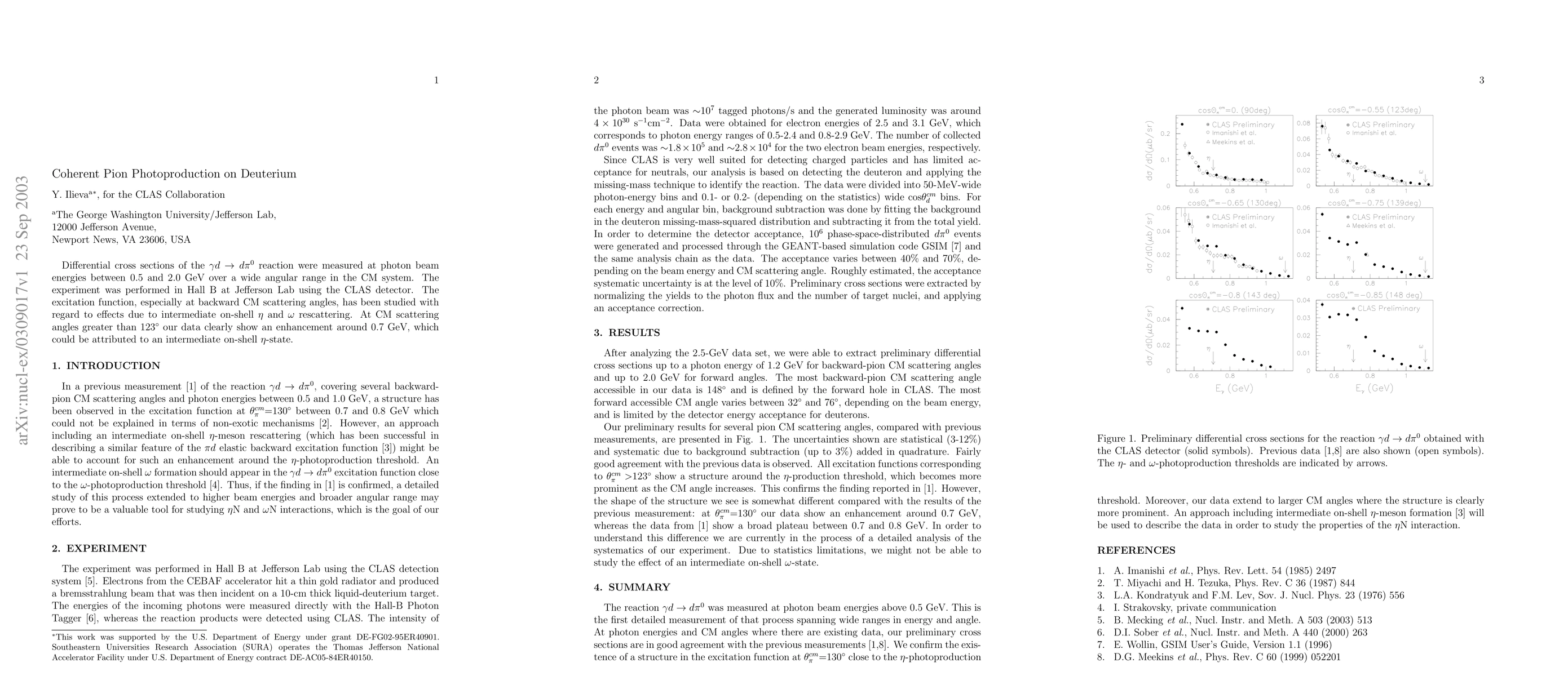 Thumbnail for Coherent Pion Photoproduction on Deuterium