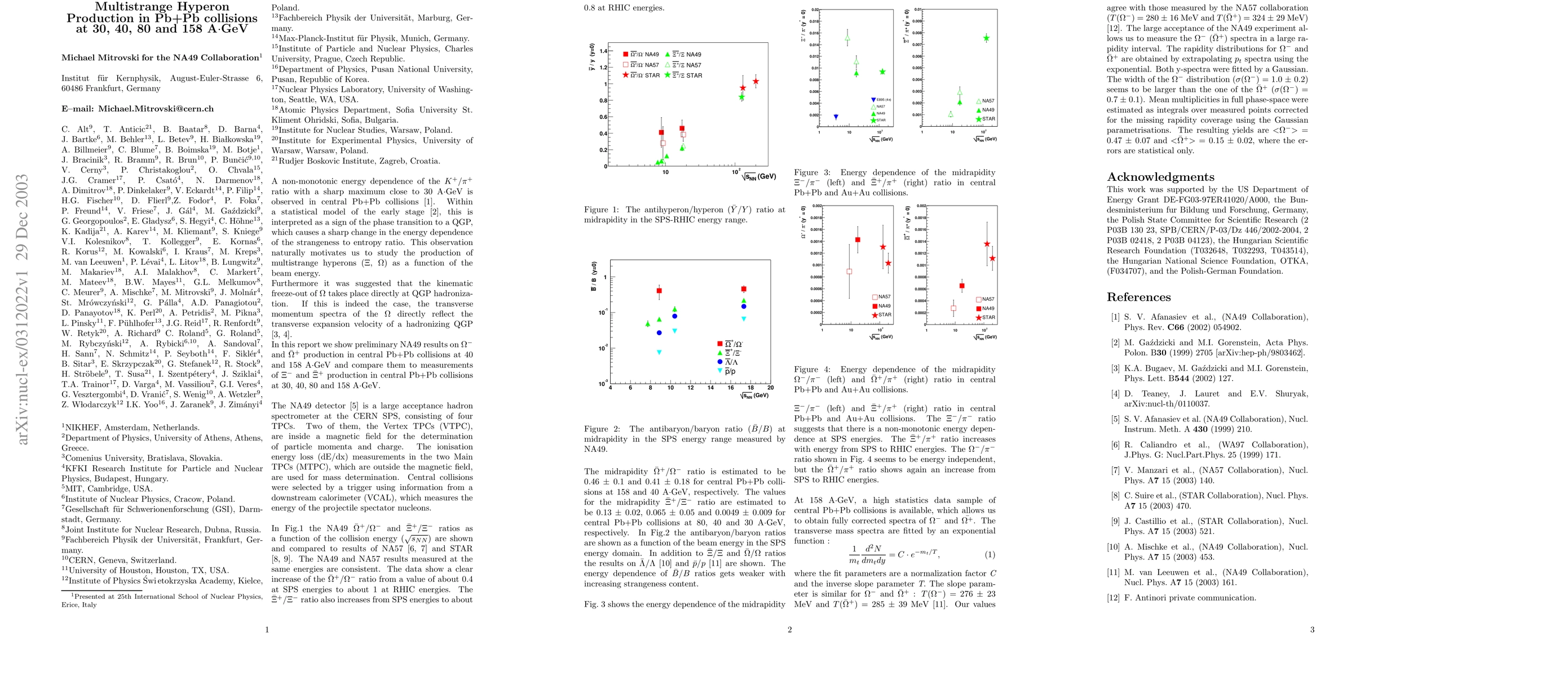 Thumbnail for Multistrange Hyperon Production in Pb+Pb collisions at 30, 40, 80 and
  158 A$\cdot$GeV