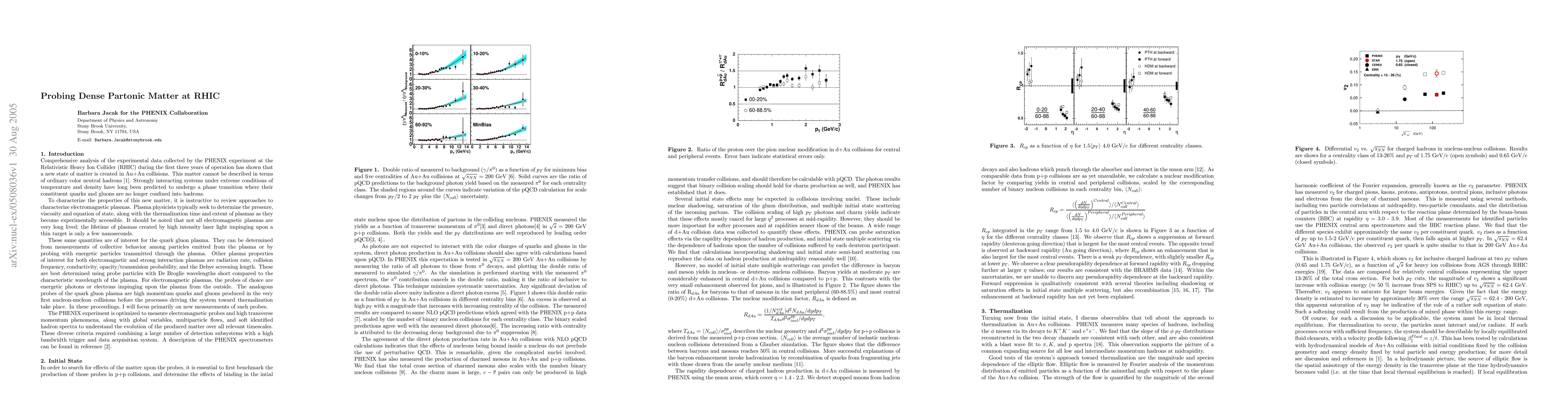Thumbnail for Probing Dense Partonic Matter at RHIC