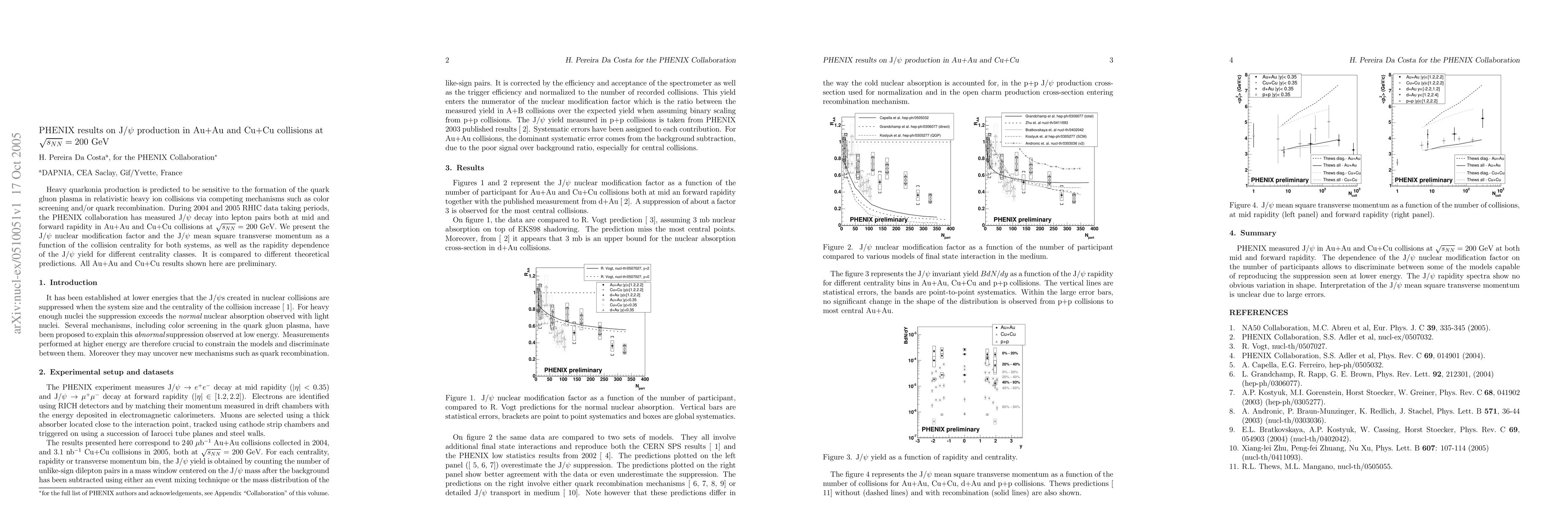 Thumbnail for PHENIX results on jpsi production in Au+Au and Cu+Cu collisions at
  $\sqrt{s_{NN}}$=200 GeV