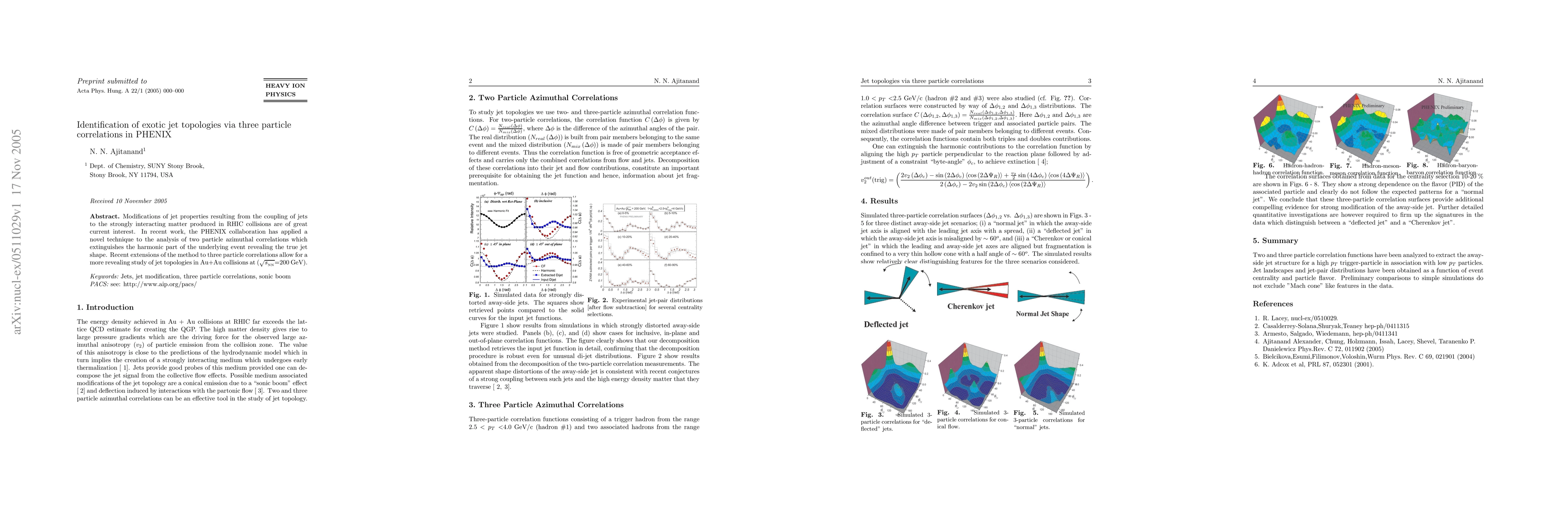 Thumbnail for Identification of exotic jet topologies via three particle correlations
  in PHENIX