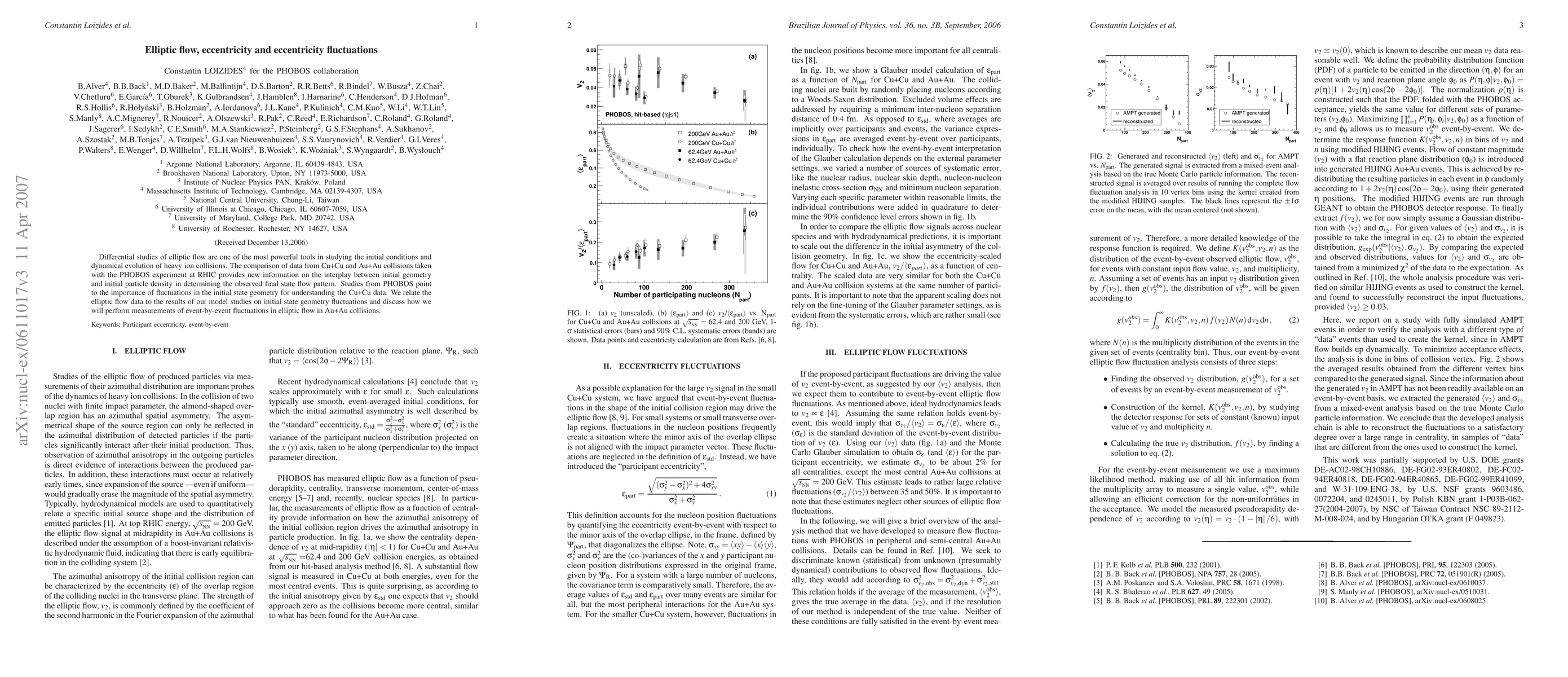 Thumbnail for Elliptic flow, eccentricity and eccentricity fluctuations