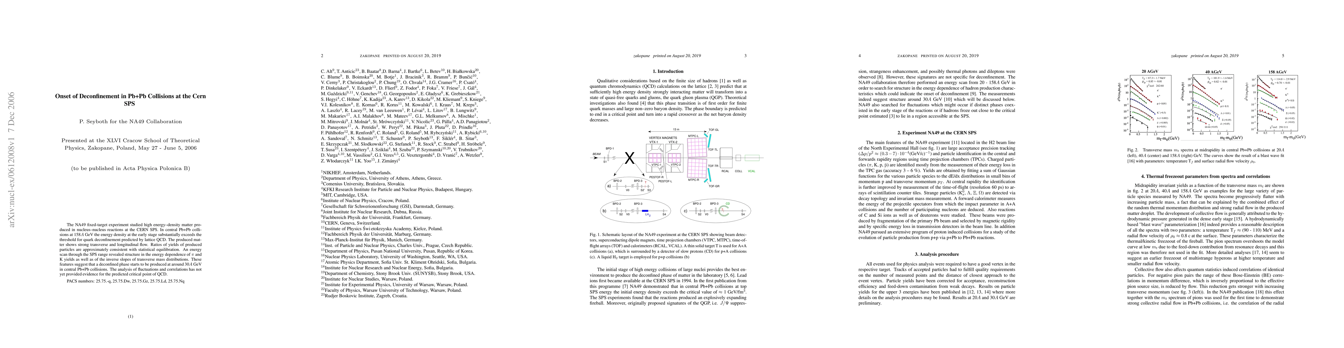 Thumbnail for Onset of Deconfinement in Pb+Pb Collisions at the Cern SPS