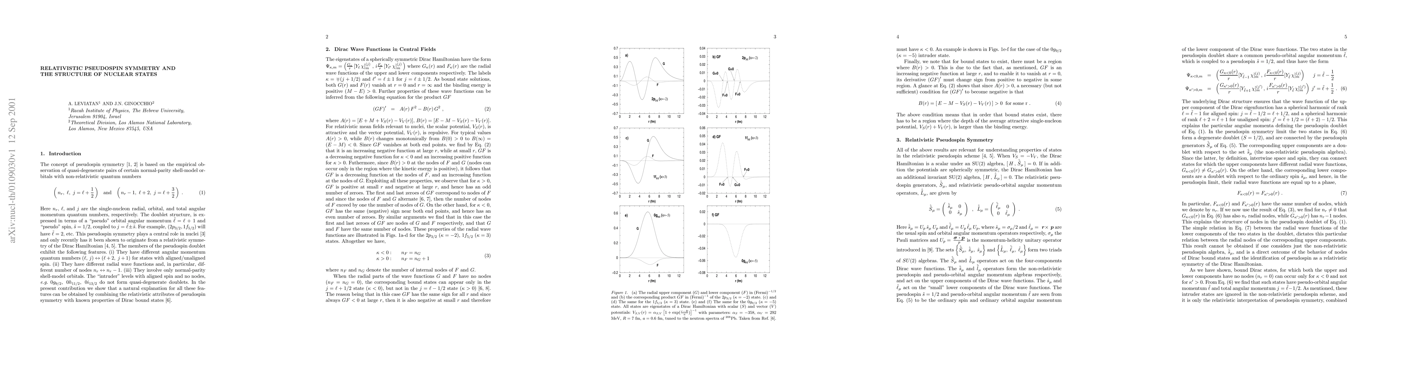 Thumbnail for Relativistic Pseudospin Symmetry and the Structure of Nuclear States