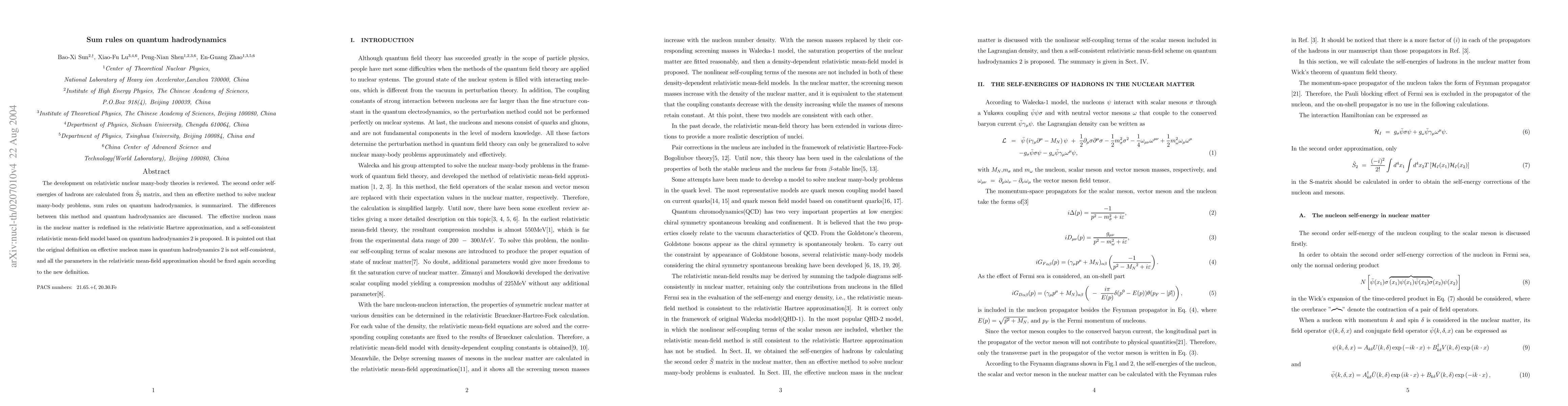 Thumbnail for Sum rules on quantum hadrodynamics