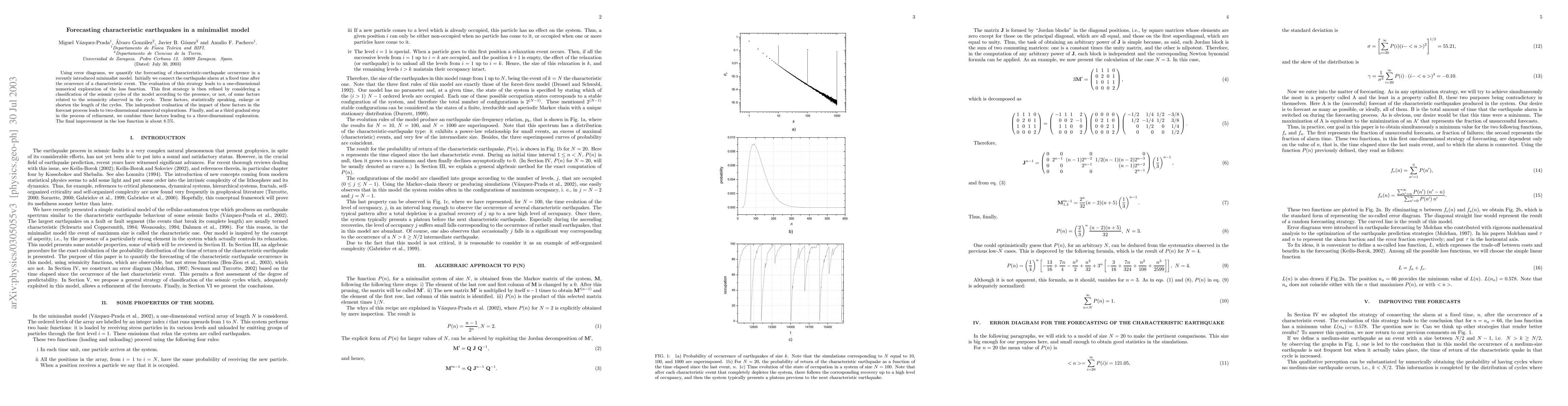 Thumbnail for Forecasting characteristic earthquakes in a minimalist model