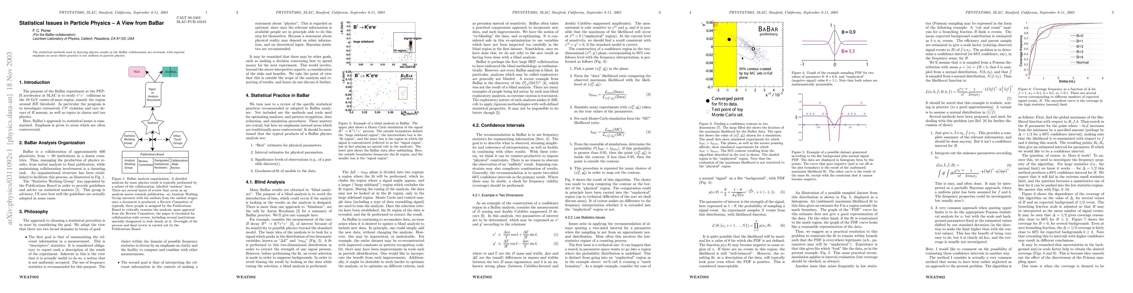 Thumbnail for Statistical Issues in Particle Physics -- A View from BaBar