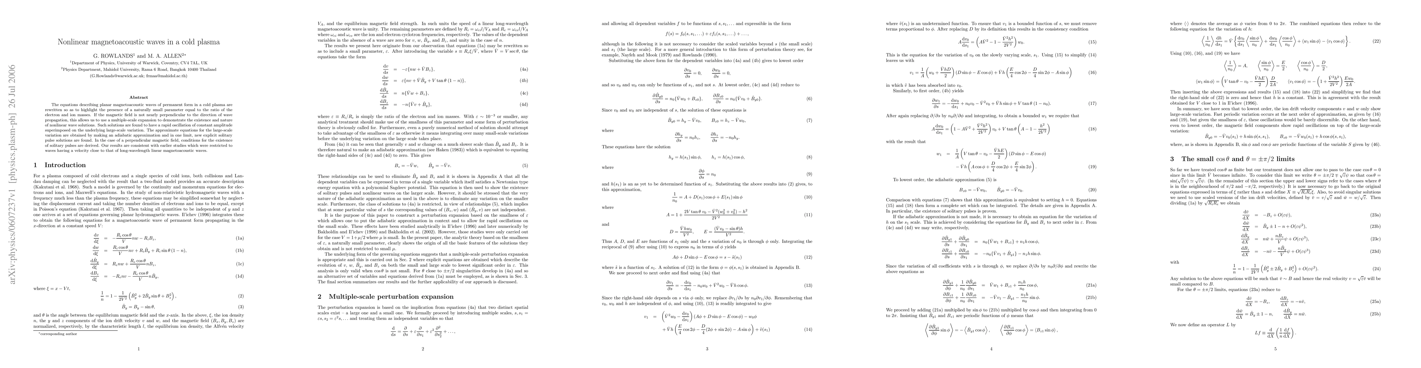 Thumbnail for Nonlinear magnetoacoustic waves in a cold plasma