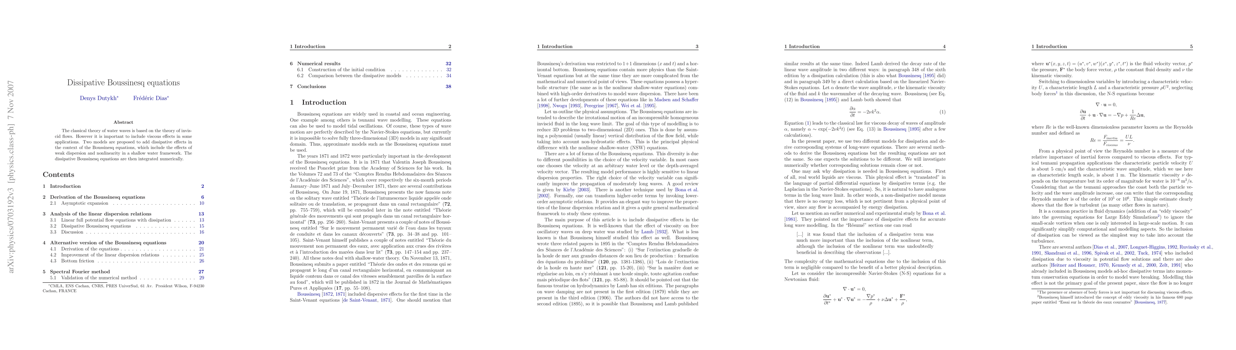 Thumbnail for Dissipative Boussinesq equations