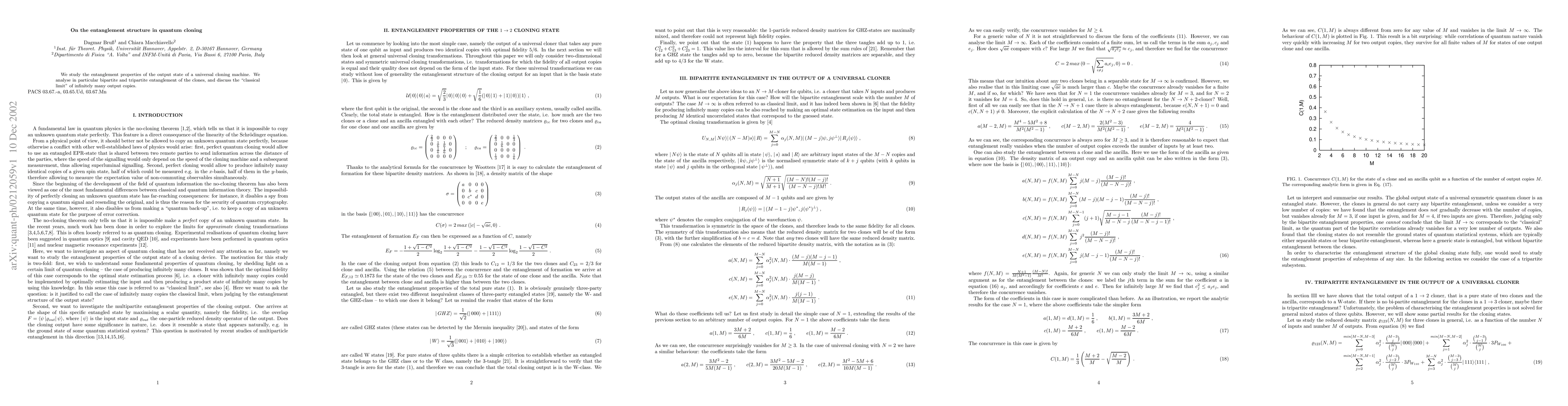 Thumbnail for On the entanglement structure in quantum cloning