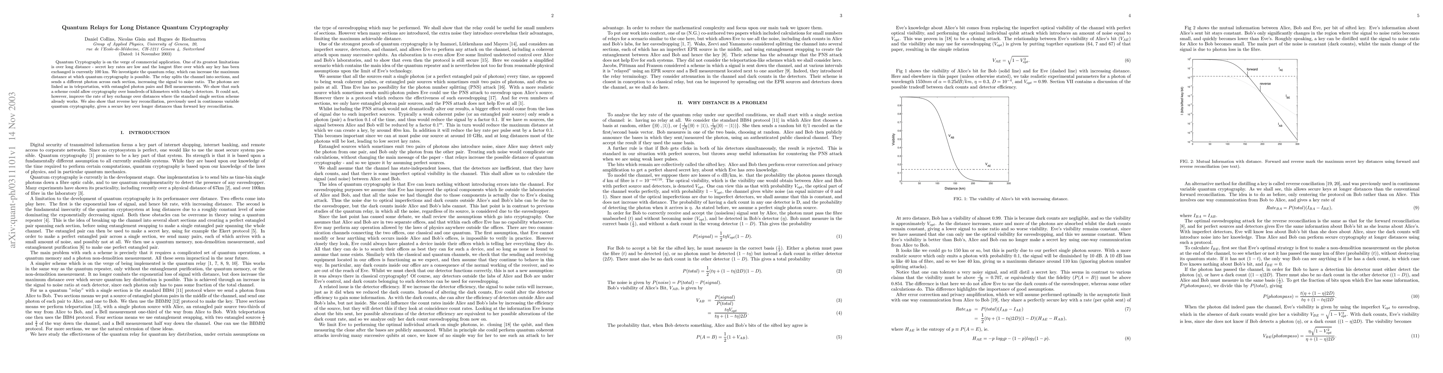 Thumbnail for Quantum Relays for Long Distance Quantum Cryptography