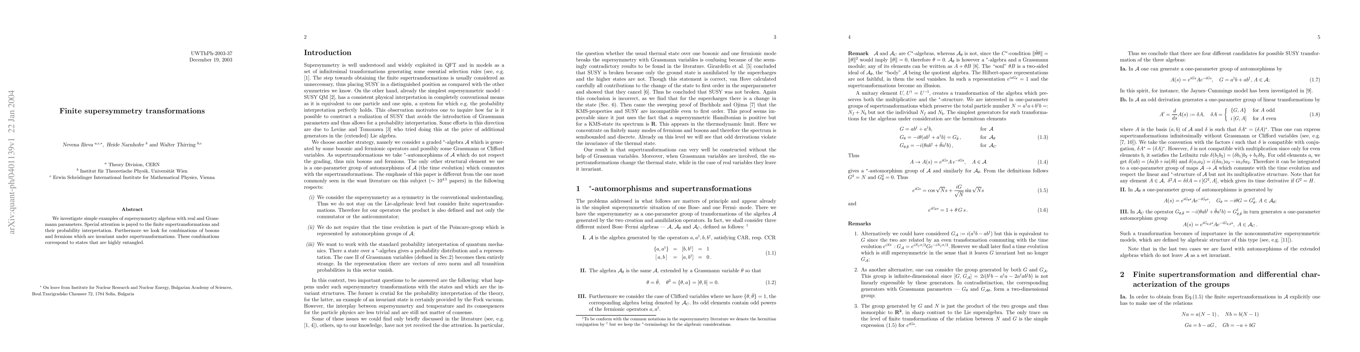 Thumbnail for Finite Supersymmetry Transformations