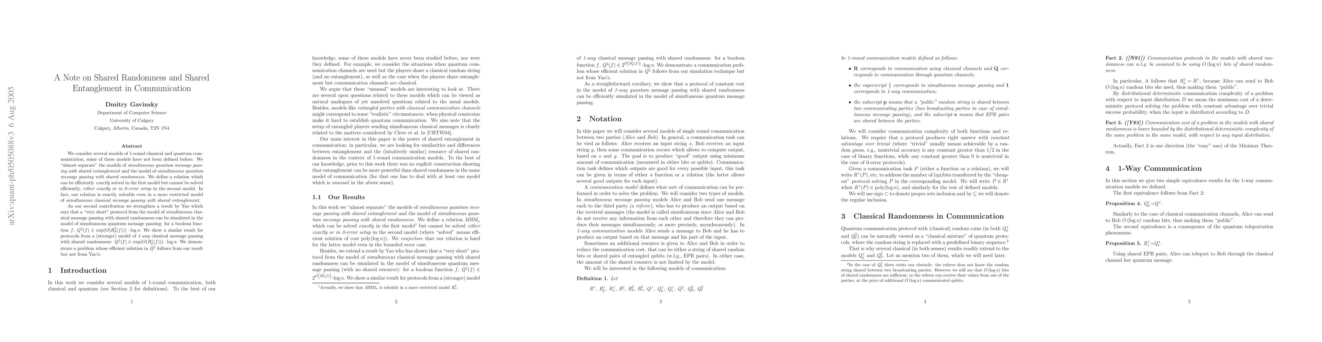 Thumbnail for A Note on Shared Randomness and Shared Entanglement in Communication